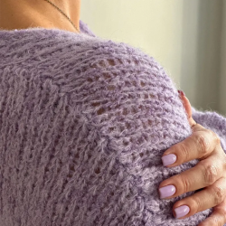 Ručně pletený oversize kardigan z alpaky