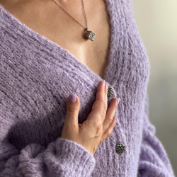 Ručně pletený oversize kardigan z alpaky