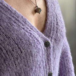 Ručně pletený oversize kardigan z alpaky